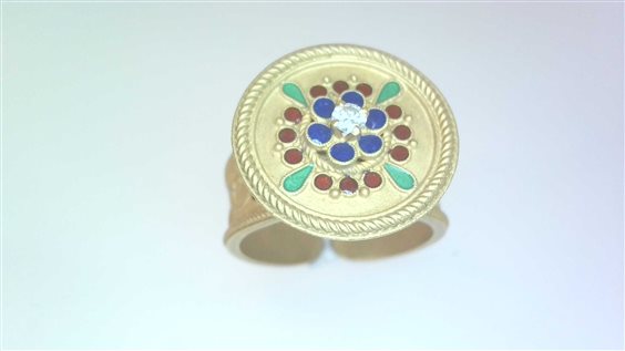 Ringe Sommer Dame Smalti in Gelbgold Diamante 0.07 Ct FIORE SMA DIA CT 0.07 CONTE ANTONIO - FIORE SMA DIA CT 0.07 CONTE ANTONIO